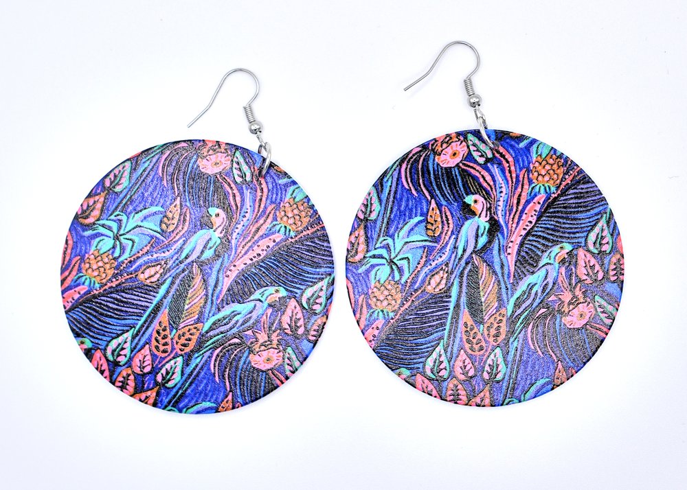 Tropical Wood Earrings