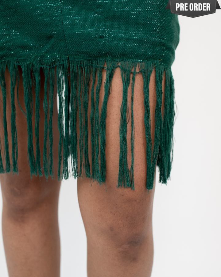 Adinkra Kente Fringe Skirt