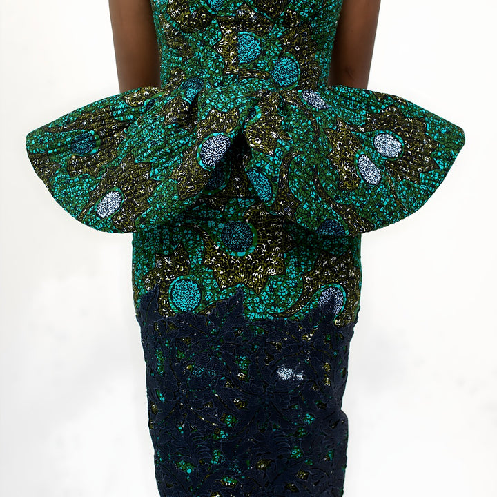Ankara Corset Peplum Top