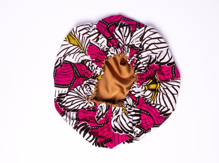 Blossom Ankara Hair Bonnet