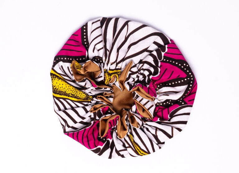 Blossom Ankara Hair Bonnet