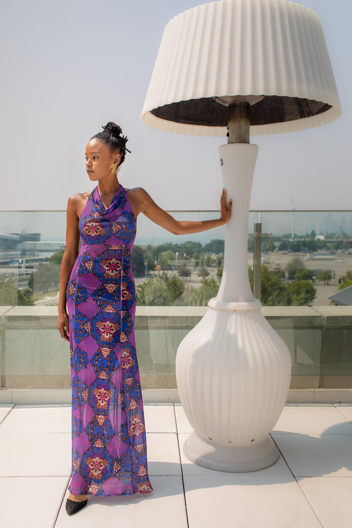 Sheer Radiance Maxi Dress