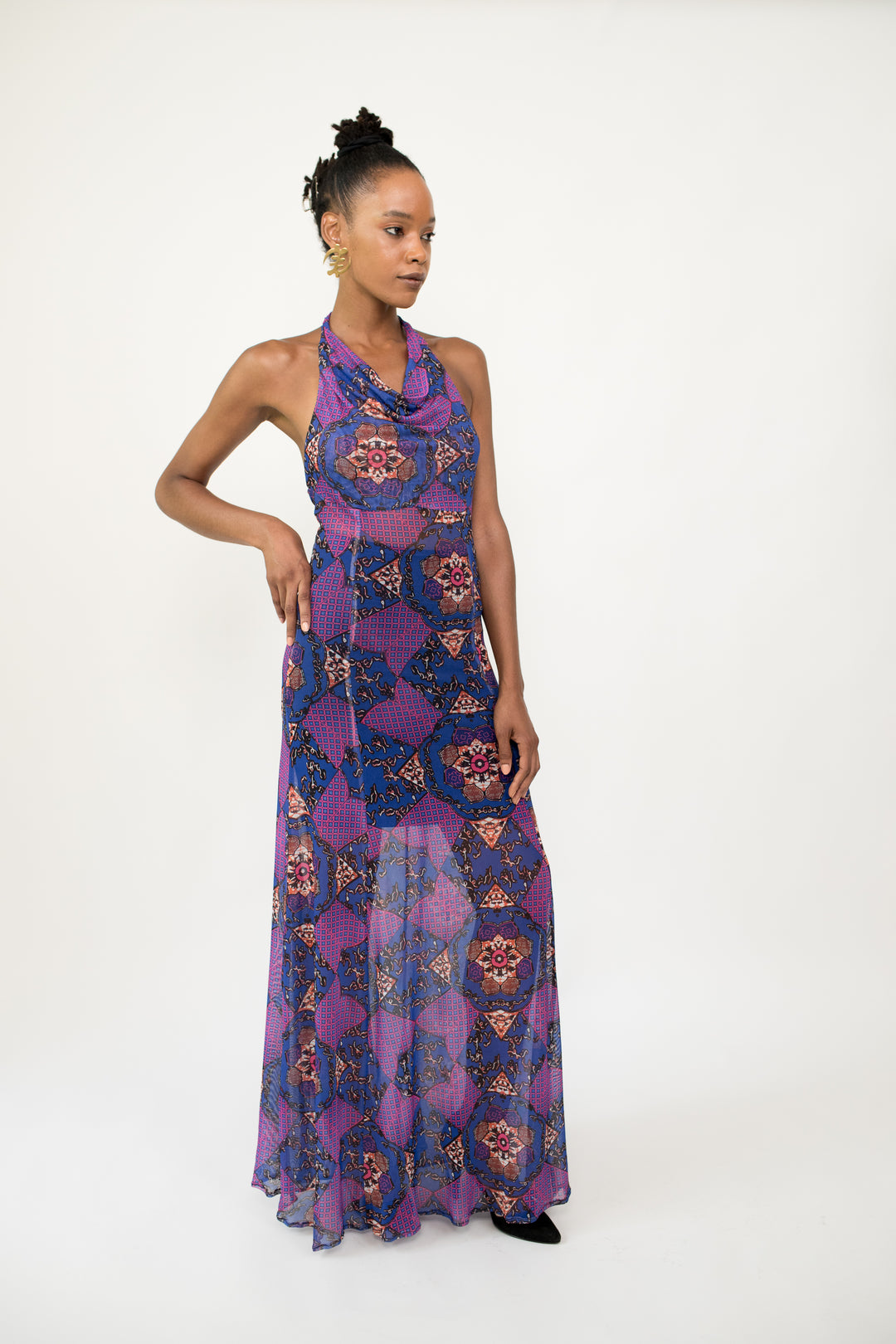 Sheer Radiance Maxi Dress