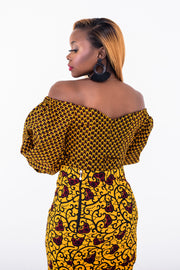 African Print Joy Sweetheart Top